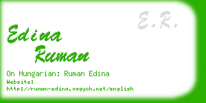 edina ruman business card